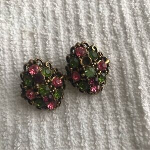 Vintage Elegant Multicolor Crystal Earrings